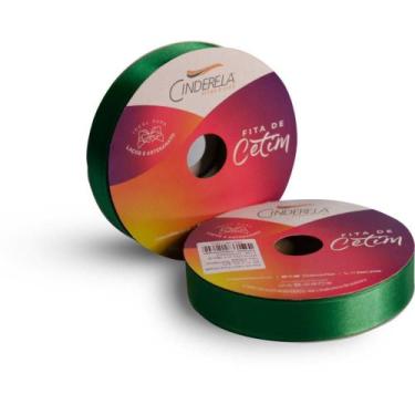 Imagem de Fita de Cetim 22MM 50M Verde Bandeira - Fitas Cinderela