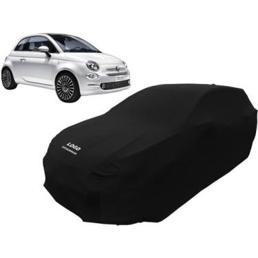 Imagem de Capa Automotiva Para Fiat 500 Tecido Helanca Lycra - Mz, Preta
