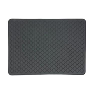 Imagem de Ioensy Protetor de vidro para fogão, capa protetora para fogão elétrico, máquina de café, tapete para fogão, tapete para fogão, 27,95" x 20,08" reutilizável, Preto