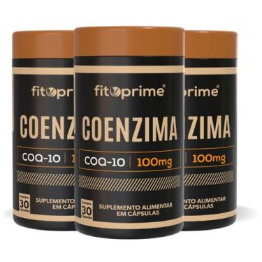 Imagem de Kit 3 Coenzima Q10 30 cápsulas 100mg Fitoprime
