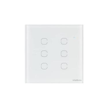 Imagem de Interruptor Touch Smart WiFi  6 teclas EWS 1006 Branco Intelbras