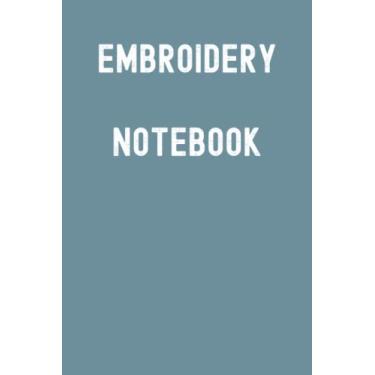 Imagem de Embroidery Notebook: Spirit Mountain Blue Matte Finish Lined Journal, 120 Pages, 6 x 9, Gift For Thinkers, List Makers and Doers (Embroidery Notebook Journal)