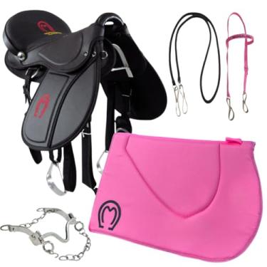 Imagem de Sela para Cavalo Mangalarga + Kit Completo Pronta para Uso (Rosa)