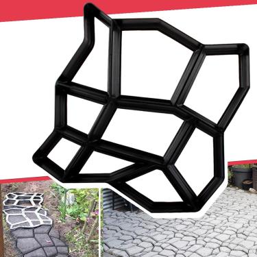 Imagem de Anothera 43 x 43 x 4 cm para caminhar, reutilizável, concreto, caminho, moldagem, pedra, paver, pátio, gramado, jardim, faça-você-mesmo, passarela, pavimentação, pavimento, pavimentação, molduras (irregular)..