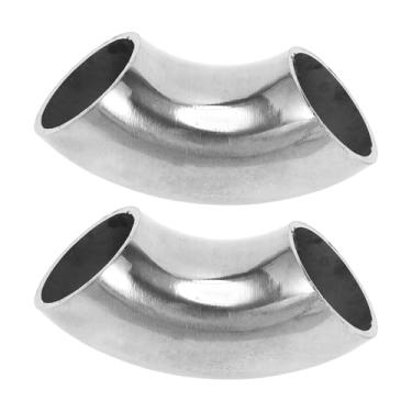Imagem de Motoforti 2 peças 90 graus curva mandril cotovelo tubo de escape modificado carro tubulação tubulação 3,18 cm espessura OD 1,2 mm/18GA 32x85x1,2 mm 201 aço inoxidável 2 peças