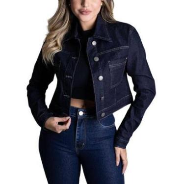 Imagem de Jaqueta Jeans Sawary - 279088 - Azul escuro GG-Feminino