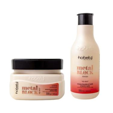 Imagem de Kit Metal Block Detox Hobety Shampoo 300ml+Máscara 300g - Hobety Profi