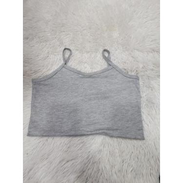 Imagem de Regata Feminina Básica Blusa Verão - Mem modas, Cinza, P