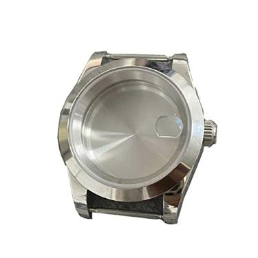 Imagem de Caixa de relógio de vidro de safira de 39 mm, adequada para movimento do relógio NH35 NH36, resistência à água de 50 m, Without magnifying glass