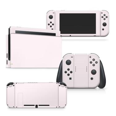 Imagem de TACKY DESIGN Capa Lisa Rosa Compatível com Nintendo Switch, Película Clássica para Adesivos Nintendo Switch, Vinil Premium 3M