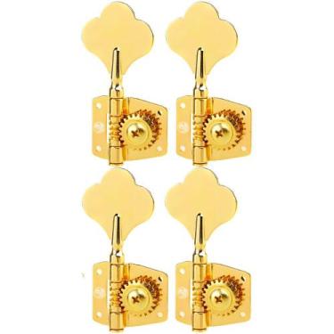 Imagem de Tarraxas Vintage Jazz Bass Douradas Thida Para Contra Baixo 4 Cordas E