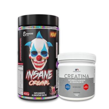 Imagem de Combo Pré Treino Insane Original 400g + Creatina Easy Nutri 300g