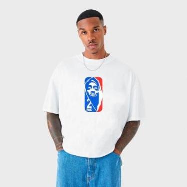 Imagem de Camiseta Streetwear White 2Pac-Masculino