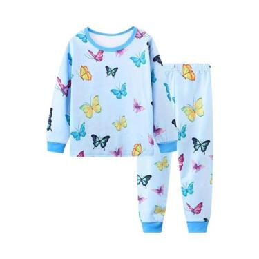 Imagem de Conjunto de duas peças de pijama de manga comprida com desenho de unic