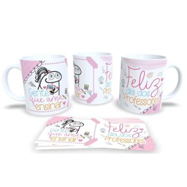 Imagem de Caneca de Porcelana Personalizada dia da Professora ComFrases Engraçadas e Divertidas (Gente que ama ensinar)