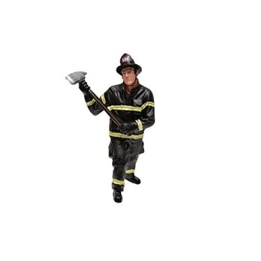 Imagem de Bombeiro com Machado Estatueta / Figura 1:18 Modelos Americanos Diorama