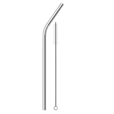 Imagem de Canudo de Metal Inox Reutiizável com Escova Higiênica 26 cm