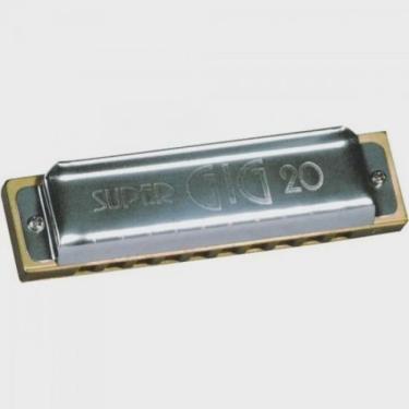 Imagem de Gaita Diatonica em C 20 Vozes Super Gig Hering