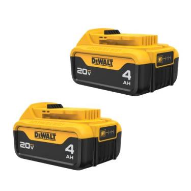 Imagem de Duas Baterias DeWalt DCB204-B3 4Ah 20V MAX  LED Indicador de Carga e A