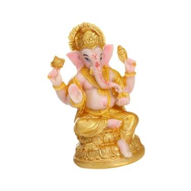 Imagem de Ｂｅｓｇａ Elefante Figure Hindu Ganesha estátua Stuvens RESINA ORNAMENTO de ARNAMENTO Buda escultura para sala de estar para desktop de quarto