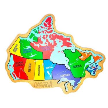 Imagem de Mapa do Canadá Quebra-Cabeça Educativo - Drackma