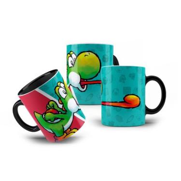 Imagem de Caneca de Porcelana Colecionável Yoshi Super Mario 325ml - VilelaGG
