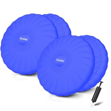 Imagem de kisnbld Almofada Oscilante, Assento Oscilante Extra Grosso para Crianças Sensoriais, Disco de Equilíbrio Antiderrapante com Bomba de Inflação para Força Central de Adultos, Melhora da Postura E Fisiot