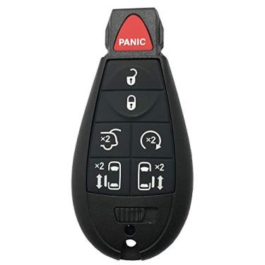 Imagem de Capa para chave de substituição Horande para Chrysler Town Country Dodge Durango Grand Caravan Journey Ram 1500 2500 3500 Jeep Grand Cherokee Ram 1500 2500 Controle remoto Prateleira para ventiladorHorande preto Horande