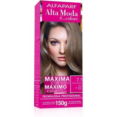 Imagem de tintura cabelo Alta Moda e Colore 7.1 Louro Cinza 150G