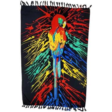 Imagem de Canga e Saída de Praia Poliéster Estampa Arara Tie Dye - Sarat Moda In