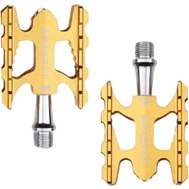 Imagem de Pedais Ultraleves Para Bicicleta Moutai Alumium Alloy Cc Bearig Flat Pedal Para Bicicleta De Estrada Mtb, Gold