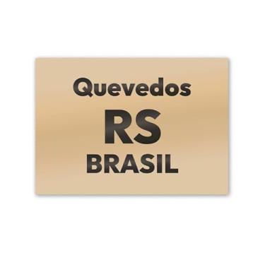 Imagem de Imã de Geladeira Quevedos RS MDF 8cm x 5cm para Lembrar