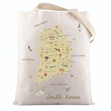Imagem de VAMSII Lembrança da Coreia do Sul Coreia do Sul Mapa de Viagem Sacola Coreia do Sul Presentes de Viagem Coreia Seul Presente de Lua de Mel, Uskoreatote, Moderno