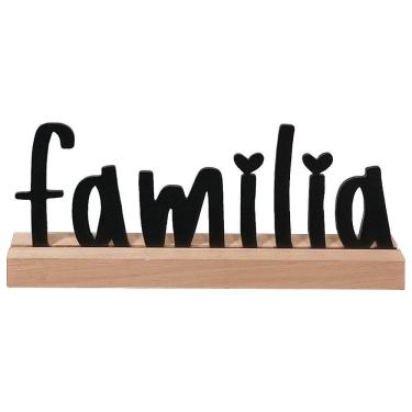 Imagem de Família Palavra De Mesa Em Mdf Com Base Madeira