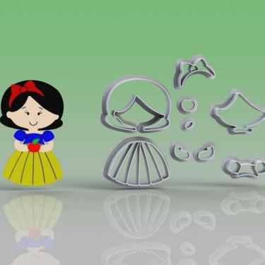 Imagem de Cortador Branca de Neve Modular Tamanho 10cm