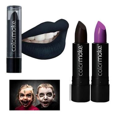 Imagem de Batom Cremoso Colormake Fantasia Halloween Maquiagem - color make, Rox