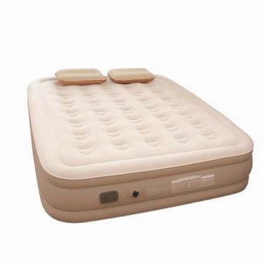 Imagem de Colchão Inflável Queen com Bomba Elétrica Integrada, 203x154x44cm, Bateria 4000mAh, Inflação Automática em 3 Minutos