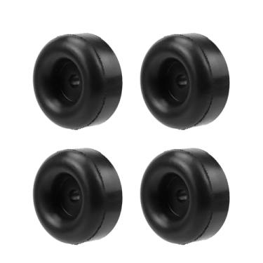 Imagem de Mewutal 4 peças 5 cm de borracha redonda para-choques rampa porta de borracha amortecedores de borracha preta substituição para portas de rampa de reboque de carga portões de caminhão (5 polegadas)