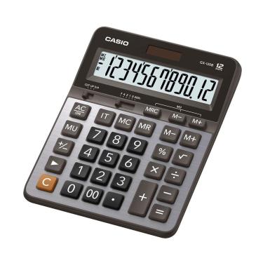 Imagem de Calculadora de mesa com visor grande 12 dígitos e acabamento metalizado 