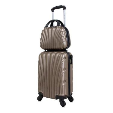 Imagem de Mala de bordo Champagne PP com Frasqueira Dizy Swiss Move