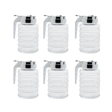 Imagem de Conjunto Grande Quantidade 6 Potes De Vidro Porta Açucar Mel Restauran