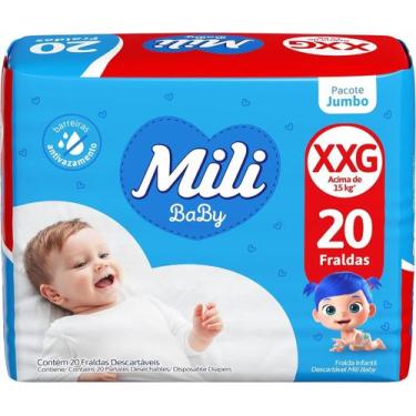 Imagem de Mili Fralda Baby Jumbo Xxg - 20 Unidades
