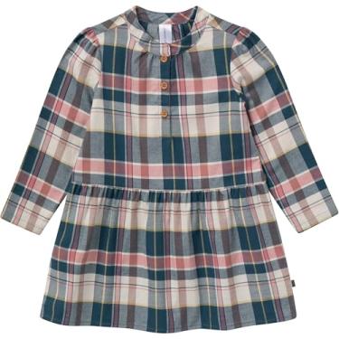 Imagem de Modern Moments by Gerber Vestido de manga comprida para bebês meninas, xadrez azul Orion