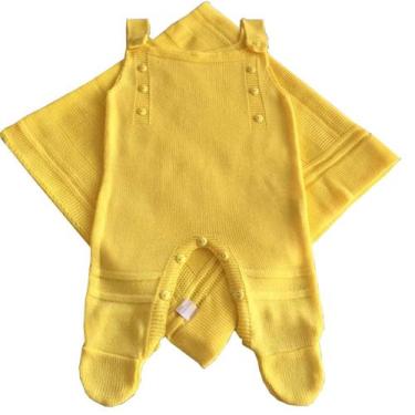 Imagem de Saída de Maternidade Jardineira 2 Peças - Kowak, Amarelo, RN