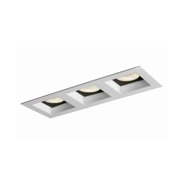Imagem de Spot de Embutir Newline Flat para 3 Lâmpadas Par 20 E27 Bivolt  Branco