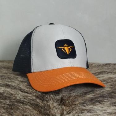 Imagem de Boné Country Telinha Aba Curva Texanos Texas Trucker Laranja