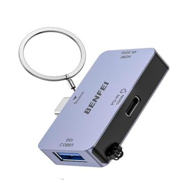 Imagem de Hub USB-C 3 em 1 com HDMI 4K, USB 3.0 e USB-C PD, Adaptador Tipo C Super Compacto para MacBook, Notebook, iPad e Samsung DeX, Cinza 000391grey