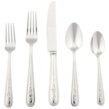 Imagem de Conjunto de Talheres, Sofisticação e Durabilidade para Sua Casa com 5 Peças e Material de Aço Inoxidável, LENOX Opal Innocence 785121
