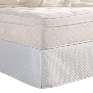Imagem de Saia Para Cama Box Casal Padrão Pratic Matelada 1 Peça - Branco - MR E