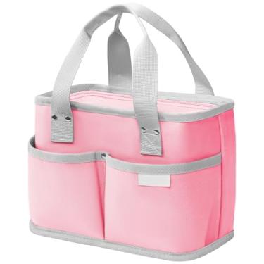 Imagem de Lancheira pequena para mulheres e homens, sacolas térmicas reutilizáveis e térmicas, lancheira térmica à prova de vazamento, bolsa durável para adultos (rosa